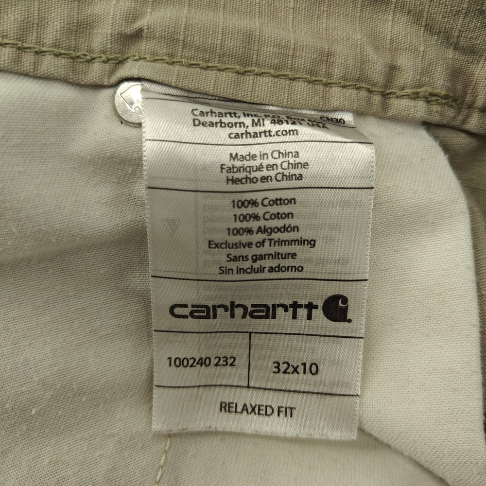 Carhartt Shorts Mens 32 Beige Tacoma Relaxed Fit Ripstop Workwear Gorpcore - Picture 4 of 12